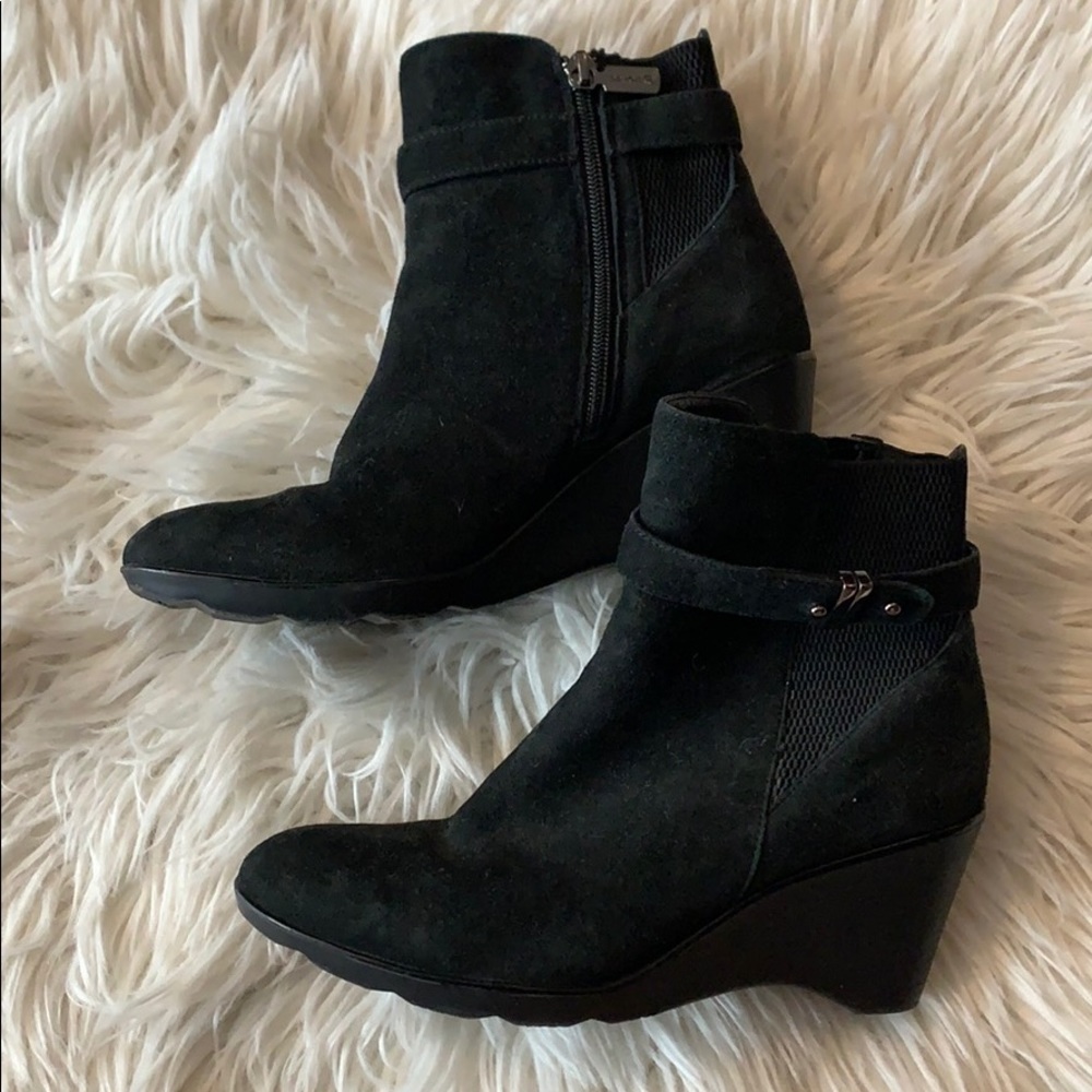 blondo waterproof black wedge boots